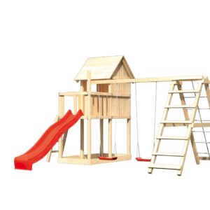 Stelzenspielhaus Frieda mit 2,5m Rutsche