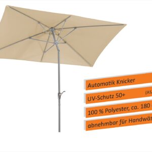 Rechteck-Sonnenschirm Porto 300x200/6cm