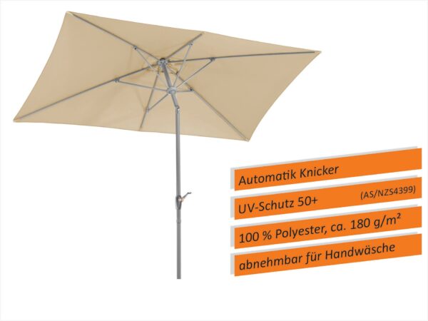 Rechteck-Sonnenschirm Porto 300x200/6cm
