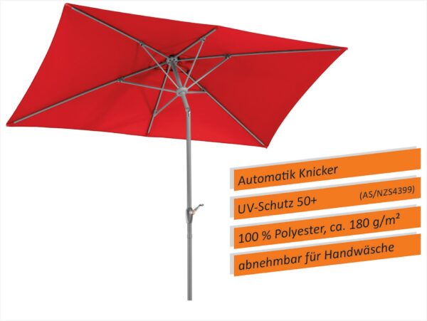 Rechteck-Sonnenschirm Porto 300x200/6cm