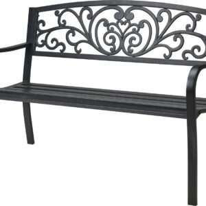 Metall-Gartenbank