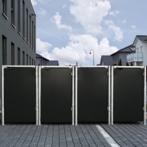 Hide Mülltonnenbox 4-fach Kunststoff