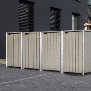 Hide Mülltonnenbox 4-fach Holz
