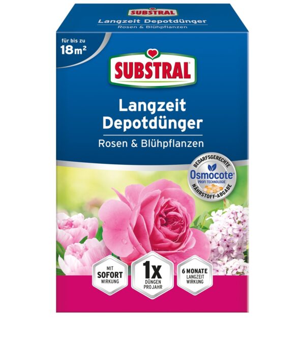 Langzeit Depotdünger für Rosen & Blühpflanzen