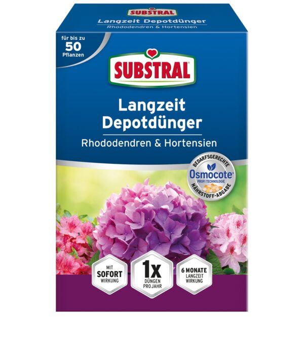 Langzeit Depotdünger für Rhododendren & Hortensien