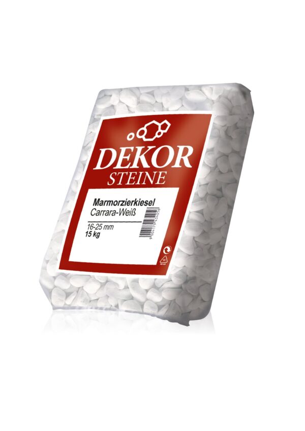 Marmorzierkiesel Carrara weiß