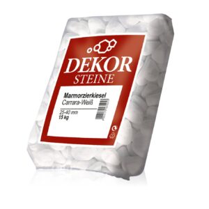 Marmorzierkiesel Carrara weiß