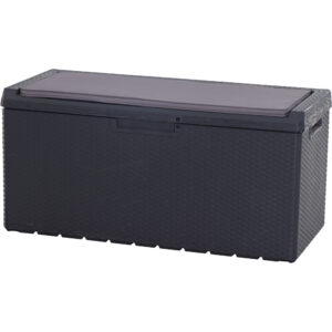 Kissenbox Portofino, Rattan, anthrazit