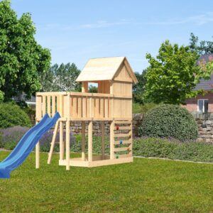 Stelzenspielhaus Frieda mit 2,5m Rutsche