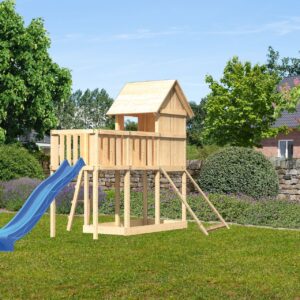 Stelzenspielhaus Frieda mit 2,5m Rutsche
