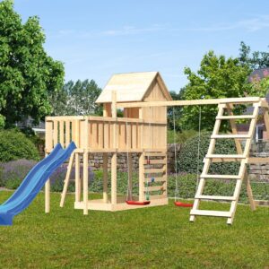 Stelzenspielhaus Frieda mit 2,5m Rutsche