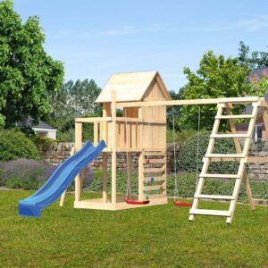 Stelzenspielhaus Frieda mit 2,5m Rutsche