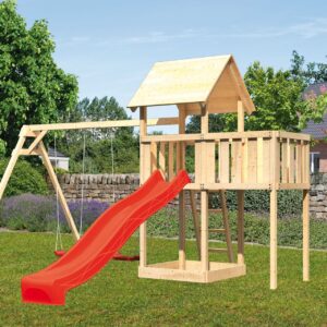 Kinderspielturm Lotti mit 2,5m Rutsche
