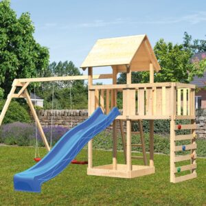 Kinderspielturm Lotti mit 2,5m Rutsche