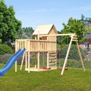 Stelzenspielhaus Frieda mit 2,5m Rutsche