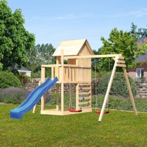 Stelzenspielhaus Frieda mit 2,5m Rutsche