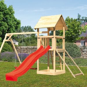 Kinderspielturm Lotti mit 2,5m Rutsche