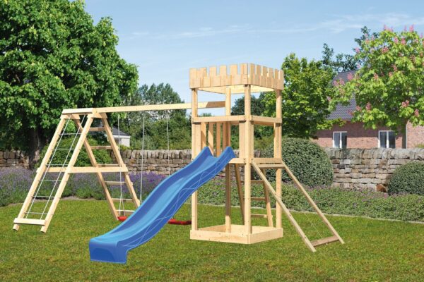 Spielturm Ritterburg Löwenherz mit 2,5m Rutsche