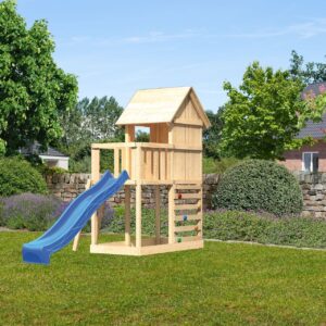 Stelzenspielhaus Frieda mit 2,5m Rutsche