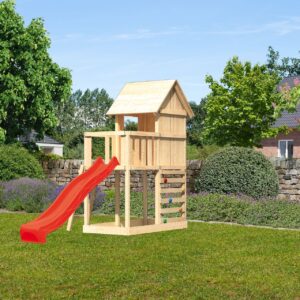 Stelzenspielhaus Frieda mit 2,5m Rutsche