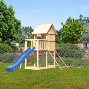 Stelzenspielhaus Frieda mit 2,5m Rutsche