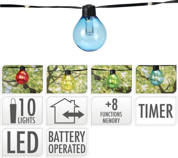 LED-Lampenkette, Solar, battriebetrieben