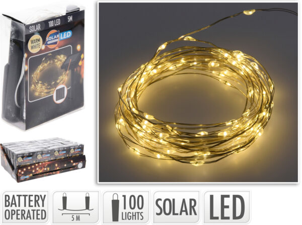 Solar-Silberdraht 100LEDs