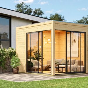 Gartenhaus Weesby 3, 3,08x3,08x2,42m, naturbelassen