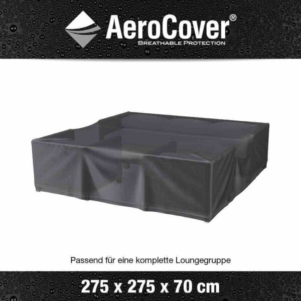 Schutzhülle für rechteckige Lounge-Sets 275x275xH70 cm
