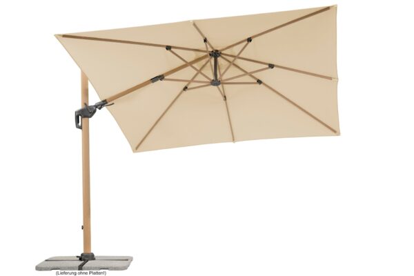 Ampelschirm Rhodos Twist Woody 300x300/8cm