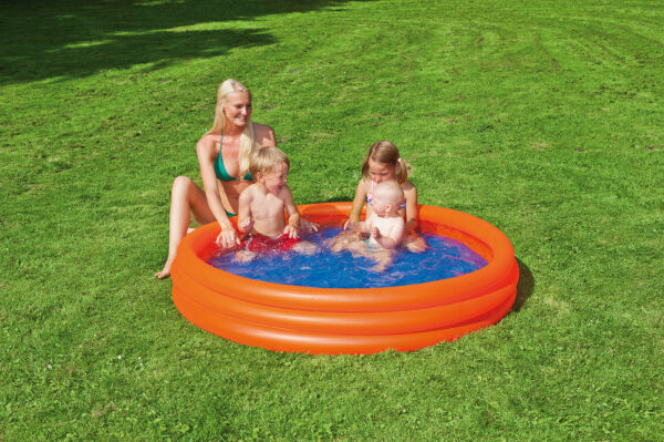 3-Ring-Pool Planschbecken Uni, orange