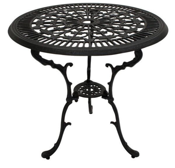 Tisch 70cm rund Aluguss grau-antik