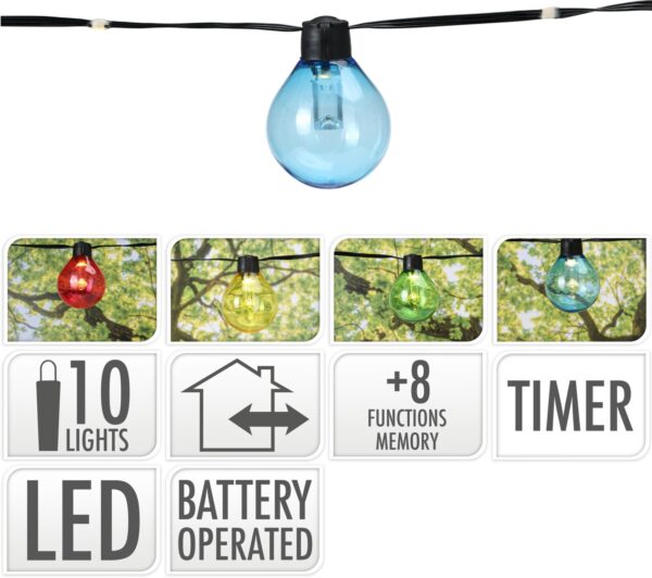 LED-Lampenkette, Solar, battriebetrieben