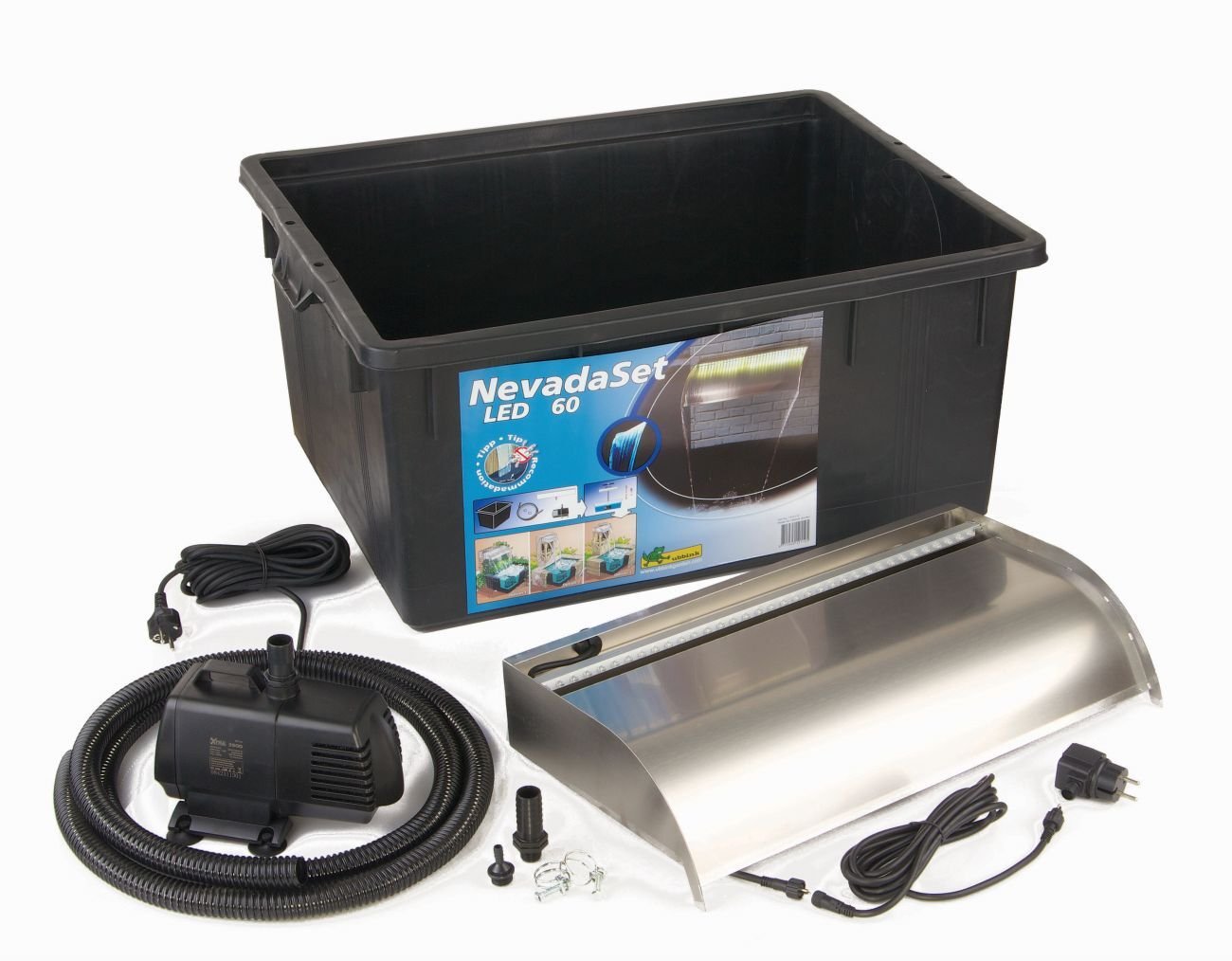 Wasserfall-Set Nevada LED, Becken und Pumpe 10 2111744 wasserfall set nevada led becken und pumpe