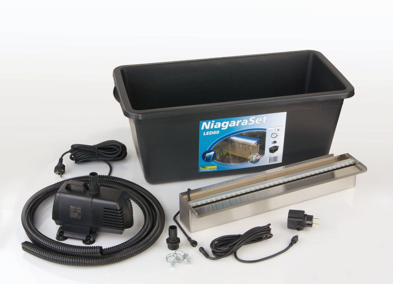 Wasserfall Niagara Set mit LED, Becken und Pumpe 8 2111746 wasserfall niagara set mit led becken und pumpe