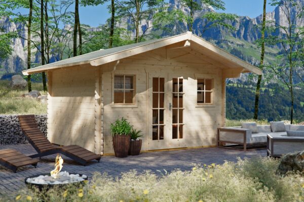 Gartenhaus Davos 1, 380 x 300 cm, natur