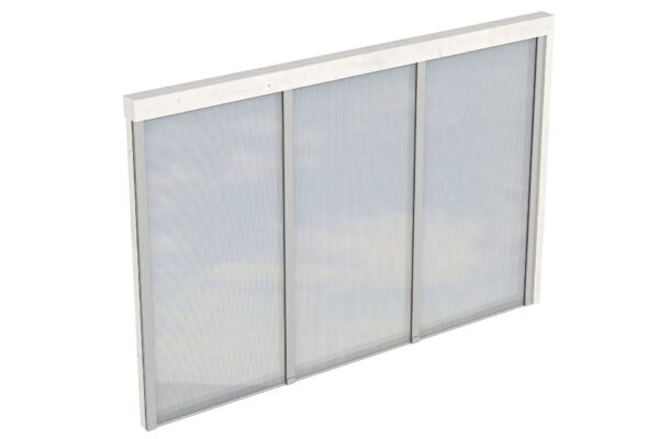 Seitenwand m. Polycarbonat, Wandanbau Fichte