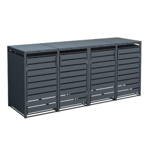 Mülltonnenbox mit Deckel, Anthrazit