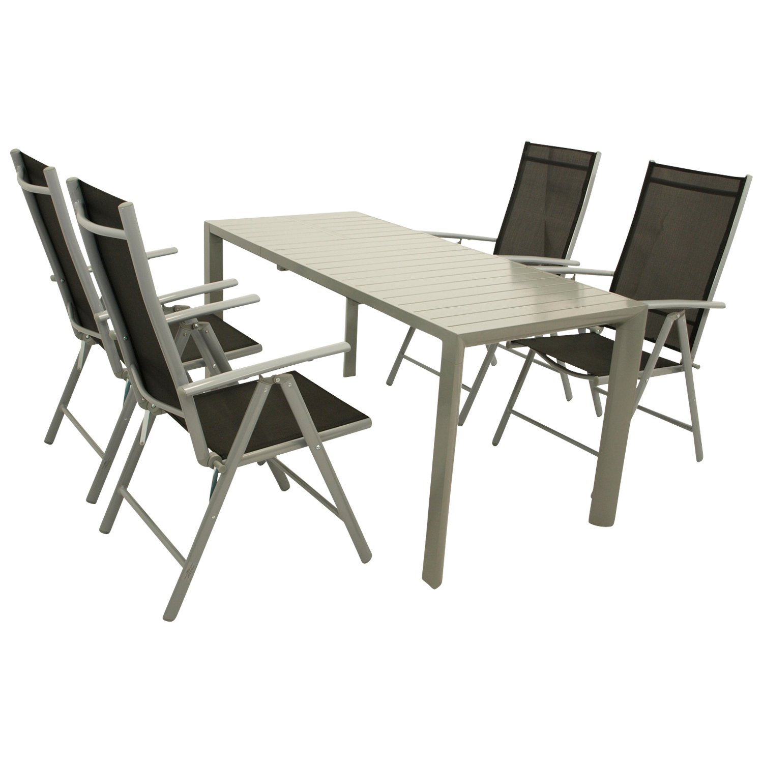 Garnitur 5-teilig, Ausziehtisch, Aluminium/Textillene 9 2664589