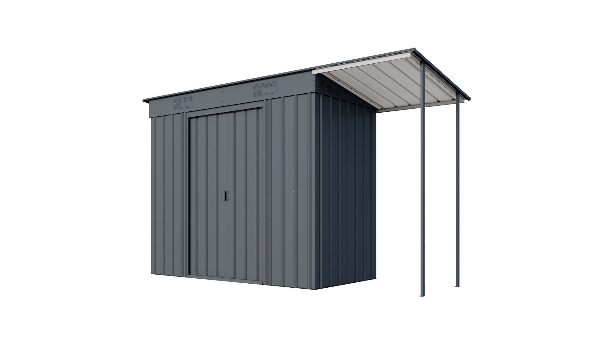 Metallgerätehaus Pultdach Skillion 84, anthrazit inkl Schleppdach 3 2670588 metallgeraetehaus pultdach skillion 84 anthrazit inkl schleppdach