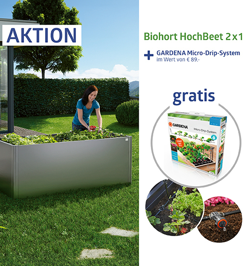 HochBeet Gr. 2x1 + Gardena Micro-Drip 7 2738169