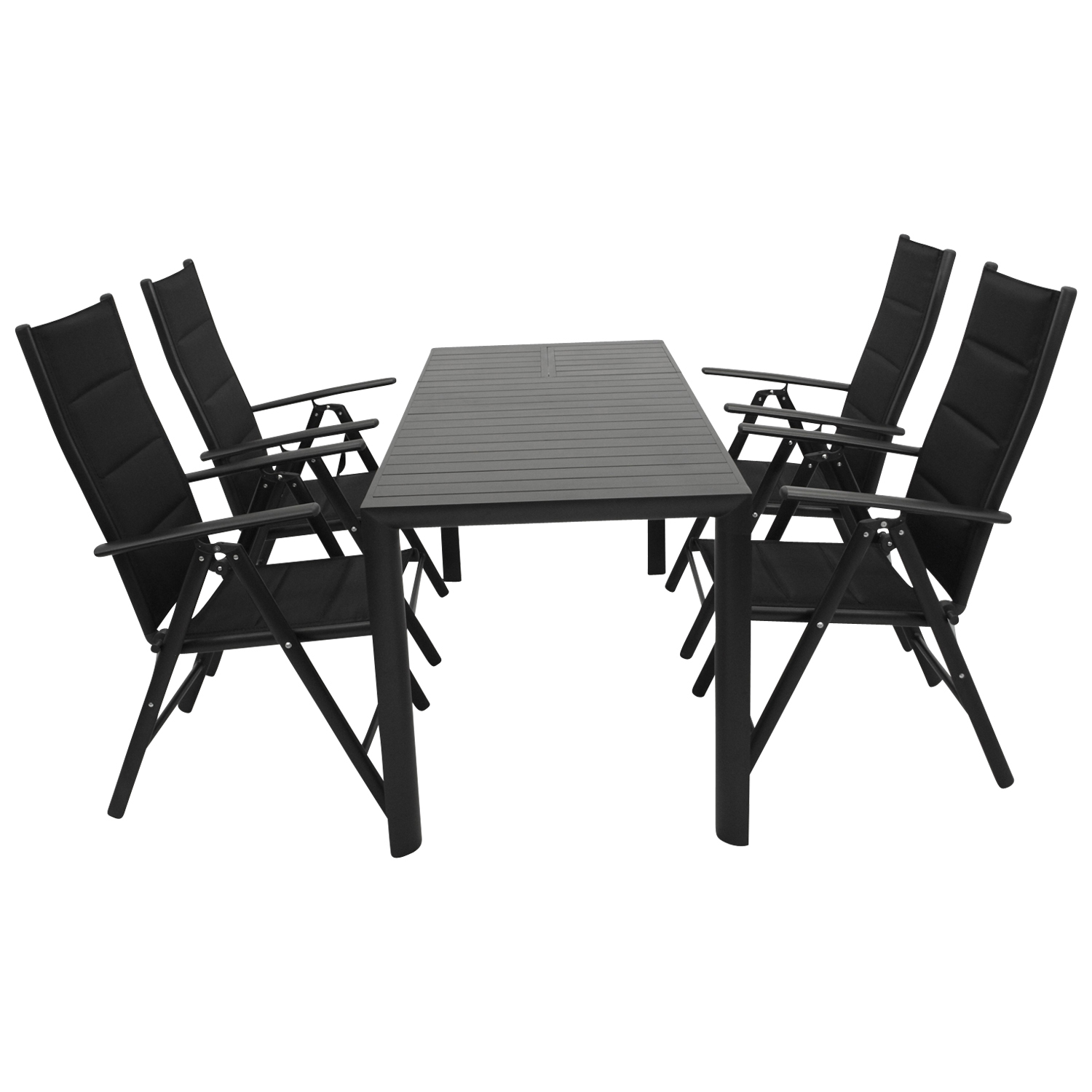 Garnitur 5-teilig, Aluminium, Kunstgewebe schwarz 1 2756014 garnitur 5 teilig aluminium kunstgewebe schwarz