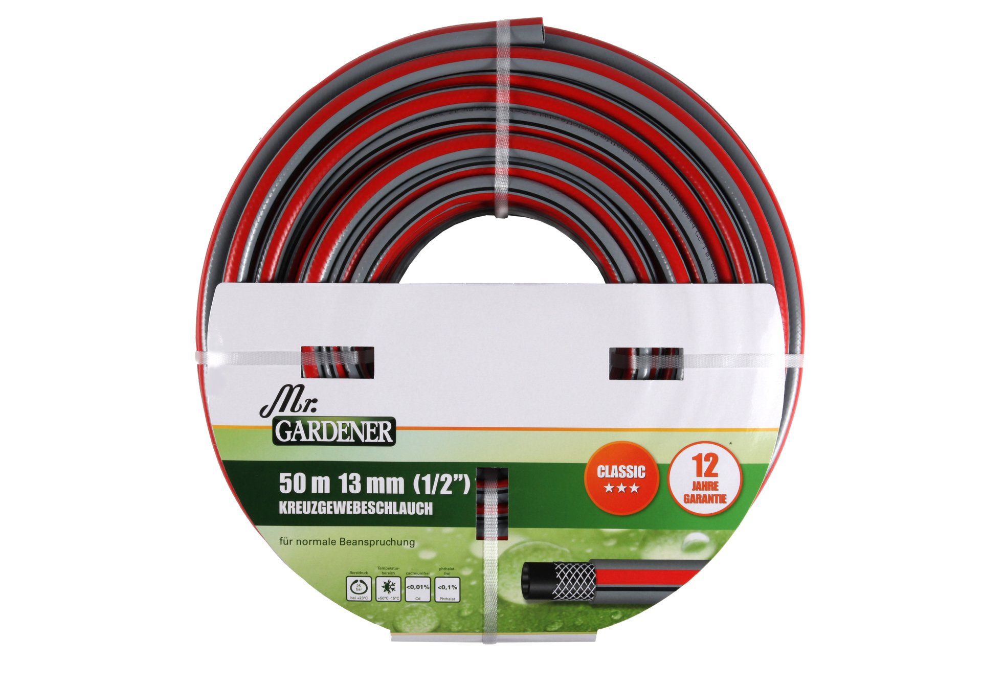Kreuzgewebe-Gartenschlauch Classic rot/schwarz 1 2193920 kreuzgewebe gartenschlauch classic rot schwarz