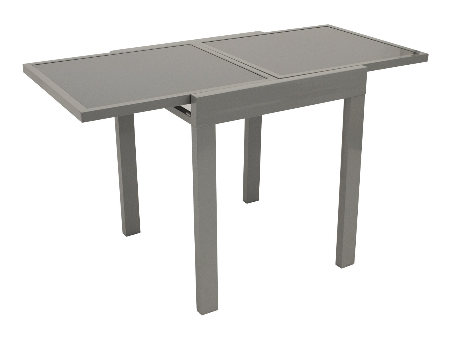 Balkonausziehtisch 65x130x65cm Aluminium mit Glas 7 2110336