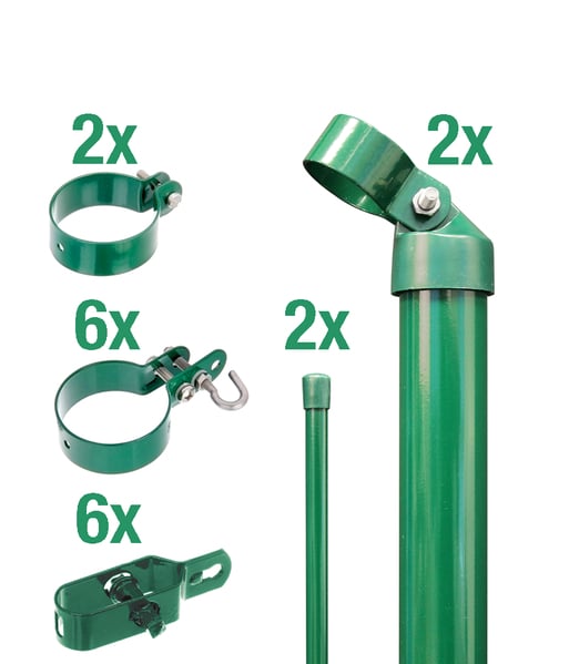 Zaunanschluss-Set, 2 seitige Verbindung grün 5 2199285 zaunanschluss set 2 seitige verbindung gruen
