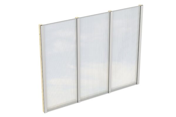 Seitenwand m. Polycarbonat, freistehend Fichte
