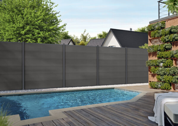 MAX-XL WPC-Steckzaunset 175x168 cm