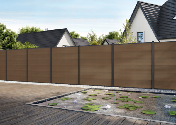 MAX-XL WPC-Steckzaunset 175x168 cm