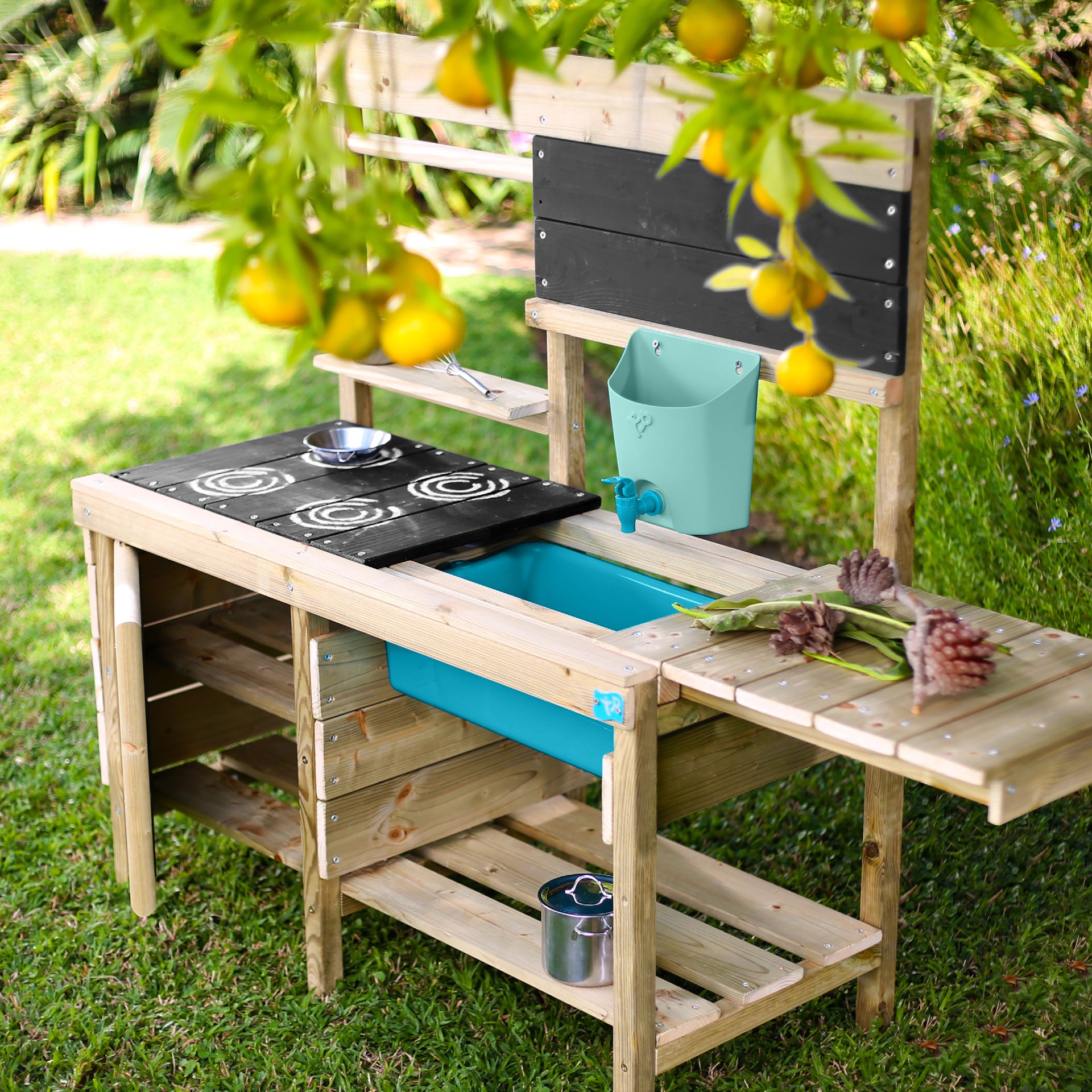 Holz Deluxe Kinderspielküche mit Zubehör 1 Holz Deluxe Kinderspielküche mit Zubehör
