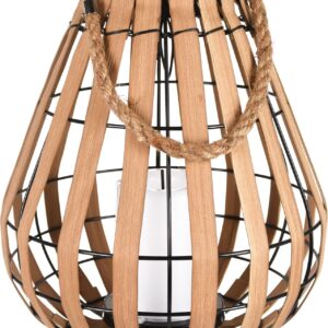 Solar-Laterne, 25x25x30cm, Holz/Metall